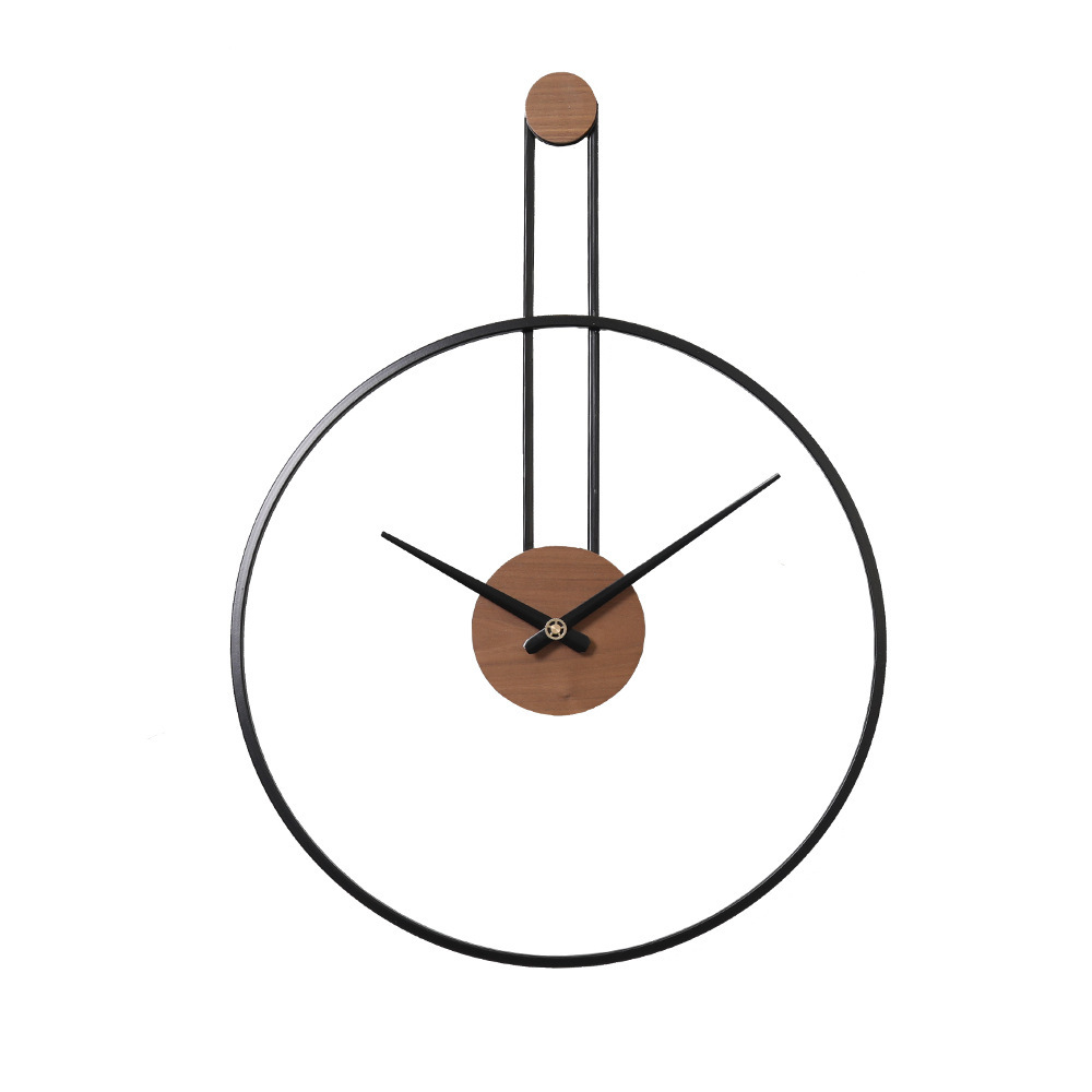 Simple Wrought Iron Wall Clocks Quartz Bedroom Decoration Living Room Home Decorative Modern Hungclock
