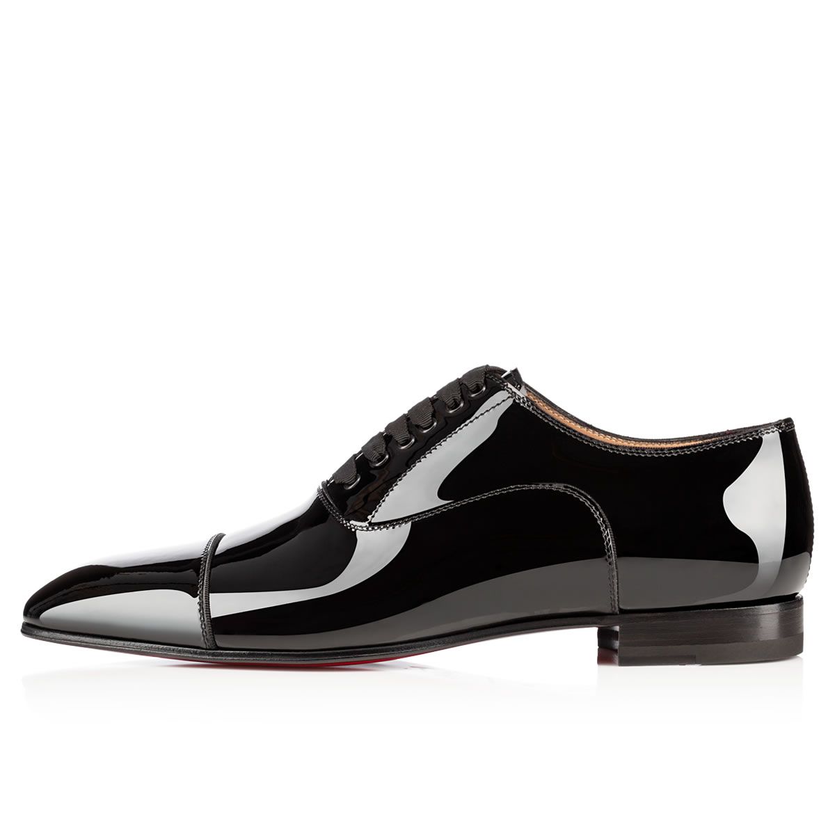 Men's dress flat leather shoes Reds sole Greggo dandelion closed-lace oxford shoe classic model calf patent leather rubber soles with box, 13 
Men's dress flat leather shoes Reds sole Greggo dandelion closed-lace oxford shoe classic model calf patent leather rubber soles with box, 13