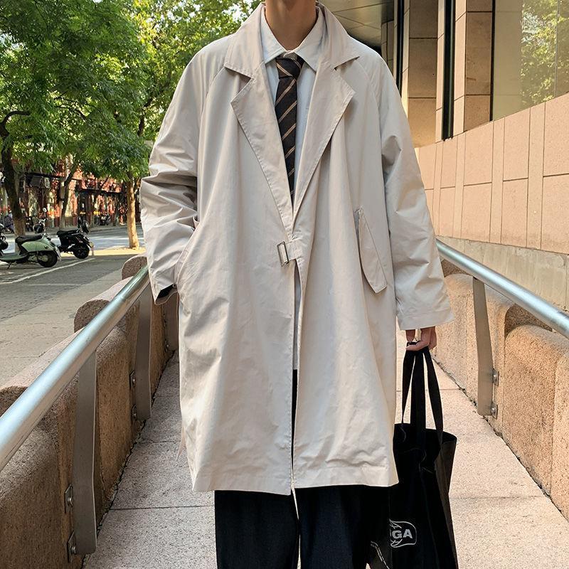 Men's Trench Coats Large Size Black/Beige Coat Fashion Casual Long Men Korean Loose Oversized Windbreaker Jacket Mens Overcoat Viol22
Men's Trench Coats Large Size Black/Beige Coat Fashion Casual Long Men Korean Loose Oversized Windbreaker Jacket Mens Overcoat Viol22