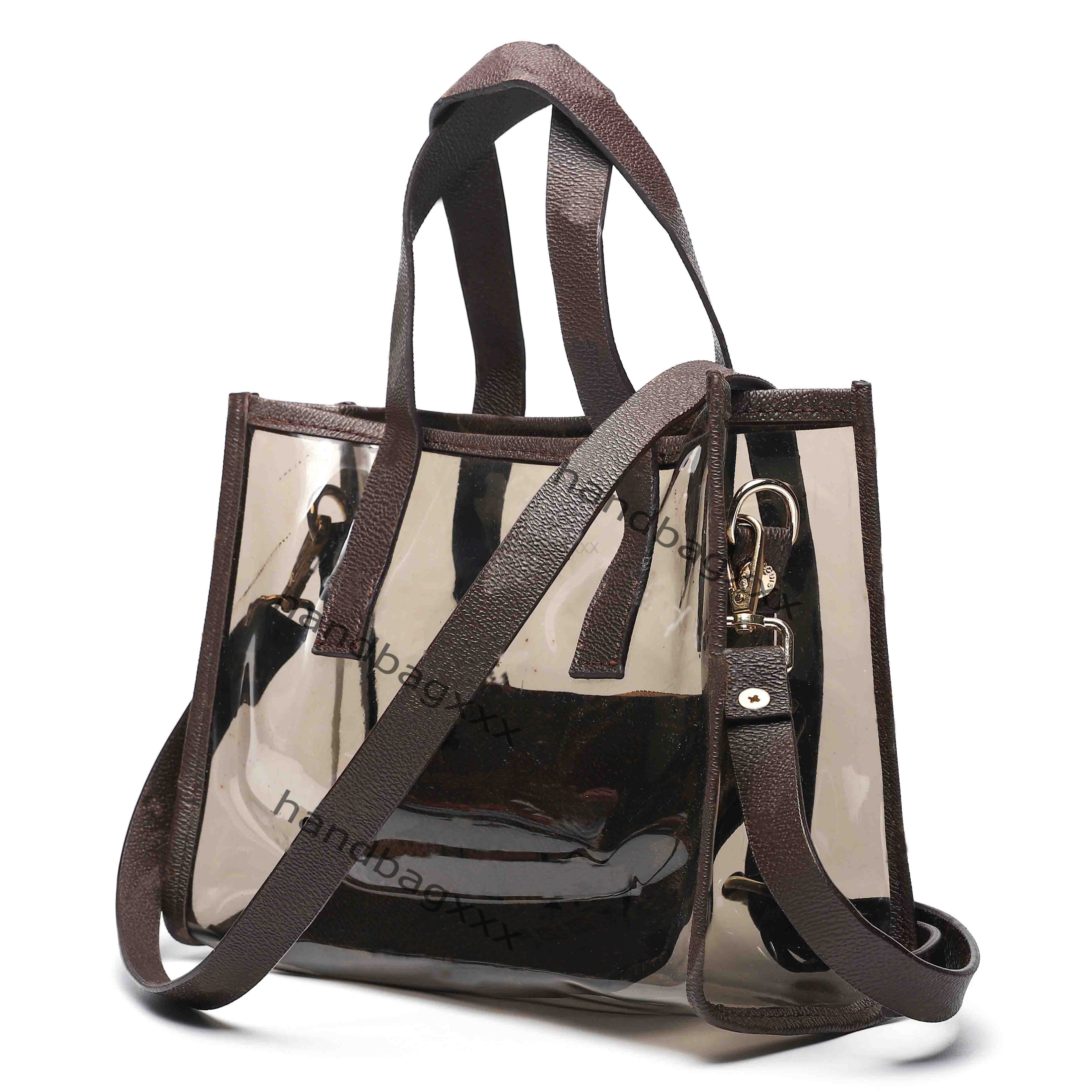 Crossbody handbag Designer Cosmetic hobo Bag Women two-piece purses Top Quality famous Clear PVC, Brown
Crossbody handbag Designer Cosmetic hobo Bag Women two-piece purses Top Quality famous Clear PVC, Brown