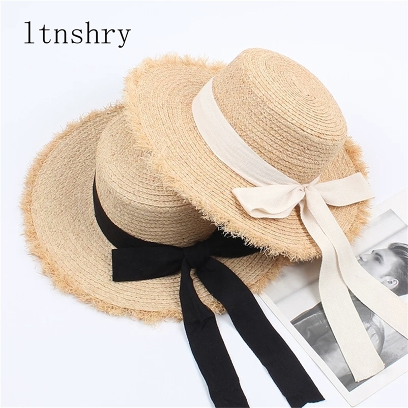 summer sun hat bow 100 Raffia Visor Temperament flat Straw Womens Sea beach vacation leisure sunscreen 220716
summer sun hat bow 100 Raffia Visor Temperament flat Straw Womens Sea beach vacation leisure sunscreen 220716