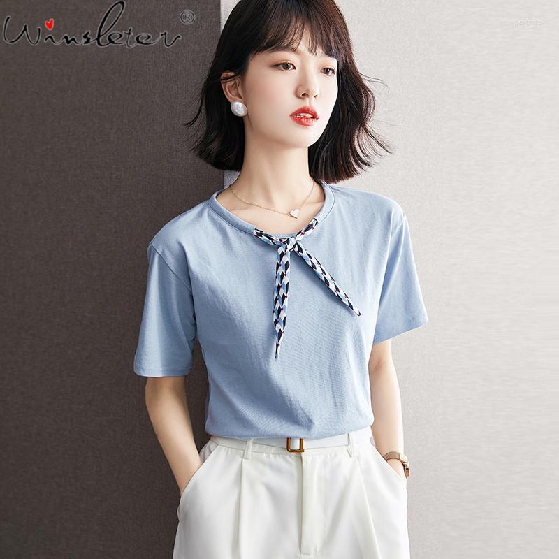 Women' T-Shirt 2022 Summer Women Tie Lace Up Patchwork Casual Tshirt Tops O-neck Short Sleeve White Blue T1N906A, White tshirt
Women' T-Shirt 2022 Summer Women Tie Lace Up Patchwork Casual Tshirt Tops O-neck Short Sleeve White Blue T1N906A, White tshirt