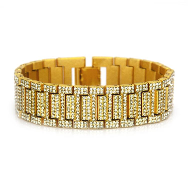 Charm Bracelets Hip Hop Hand Ornament Men Bold Exaggerated Diamond Set Bracelet 21mm Watch Strap
Charm Bracelets Hip Hop Hand Ornament Men Bold Exaggerated Diamond Set Bracelet 21mm Watch Strap