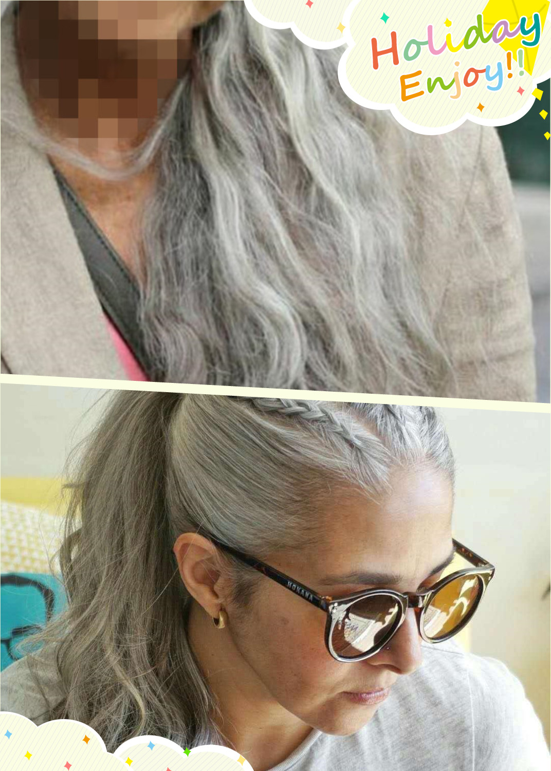 Wavy curly natural gray ponytail hairpiece salt and pepper wraps around clip in grey human hair pony tail 120g long side part