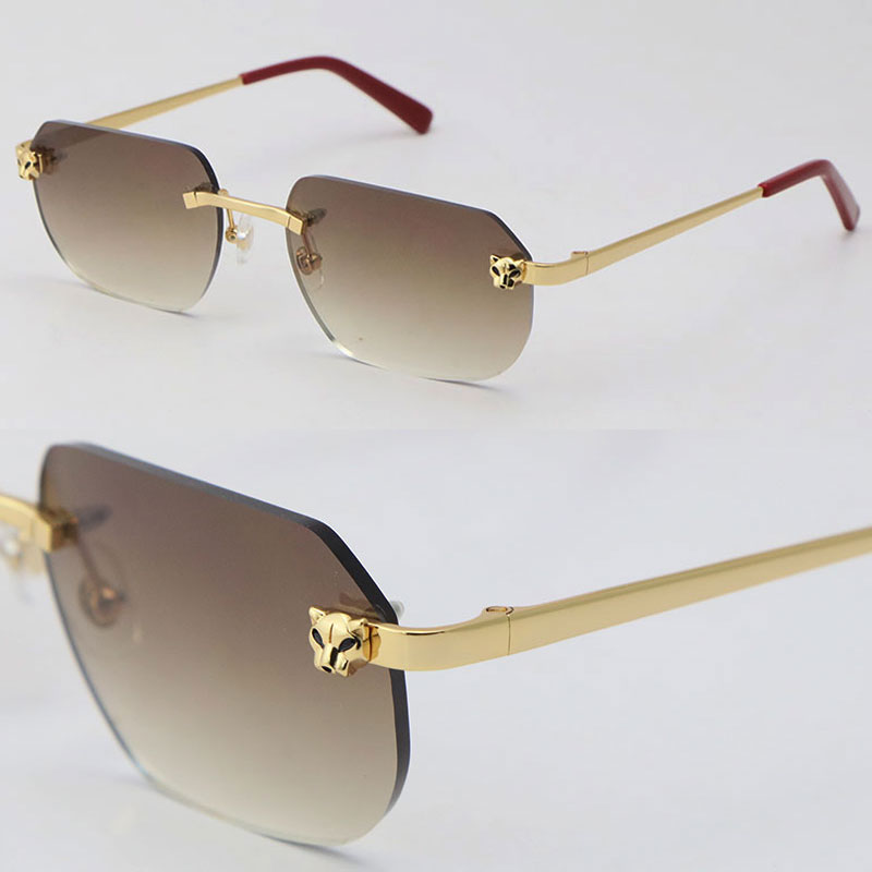 2022 New Selling Fashion Metal Rimless Sunglasses 18K Gold Male and Female Leopards Sun Glasses Shield Retro Design Eyeglasses Man Woman Frames Men Size:57-20-140MM
2022 New Selling Fashion Metal Rimless Sunglasses 18K Gold Male and Female Leopards Sun Glasses Shield Retro Design Eyeglasses Man Woman Frames Men Size:57-20-140MM