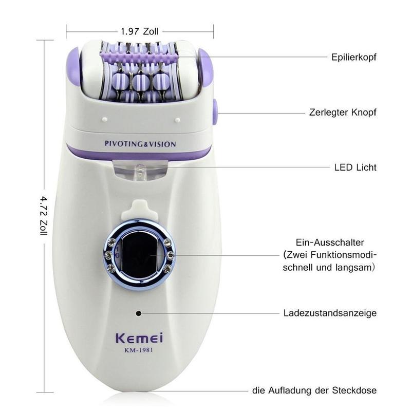 3in1 women epilator electric female face hair removal lady shaver bikini trimmer body depilatory leg rechargeable depilation 220323