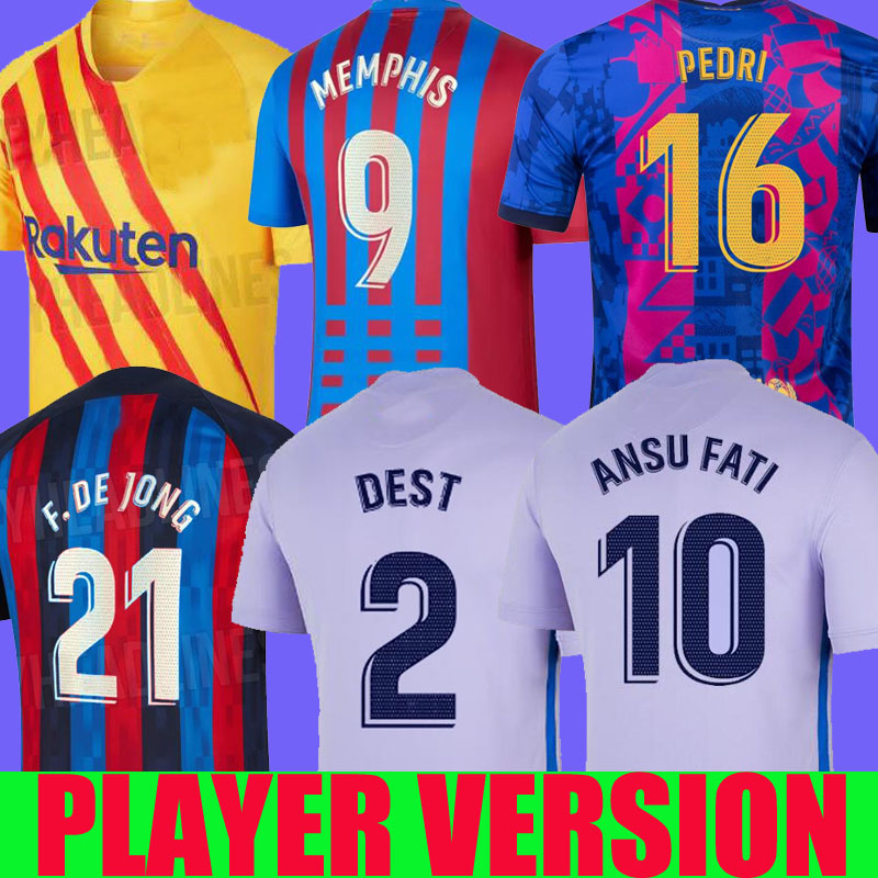 player version BARCELONA soccer jersey Camisetas de football MEMPHIS PEDRI ADAMA AUBA FERRAN home away 21 22 23 ANSU FATI 2021 2022 F. DE JONG DEST DAVI ALVES shirt men
player version BARCELONA soccer jersey Camisetas de football MEMPHIS PEDRI ADAMA AUBA FERRAN home away 21 22 23 ANSU FATI 2021 2022 F. DE JONG DEST DAVI ALVES shirt men