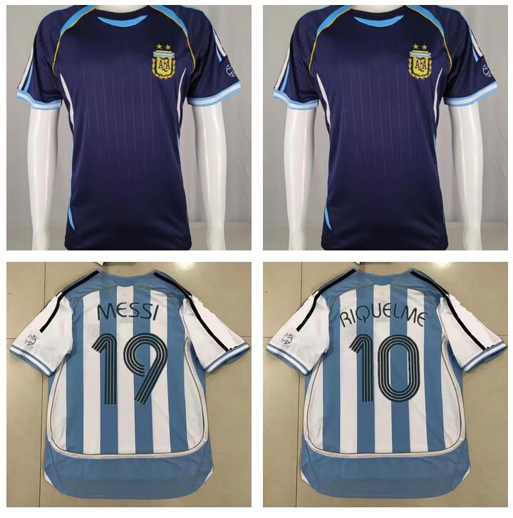 2006 Retro version Argentina Soccer Jersey 06/07 world cup #10 RIQUELME Soccer shirt #9 CRESPO football uniform
2006 Retro version Argentina Soccer Jersey 06/07 world cup #10 RIQUELME Soccer shirt #9 CRESPO football uniform