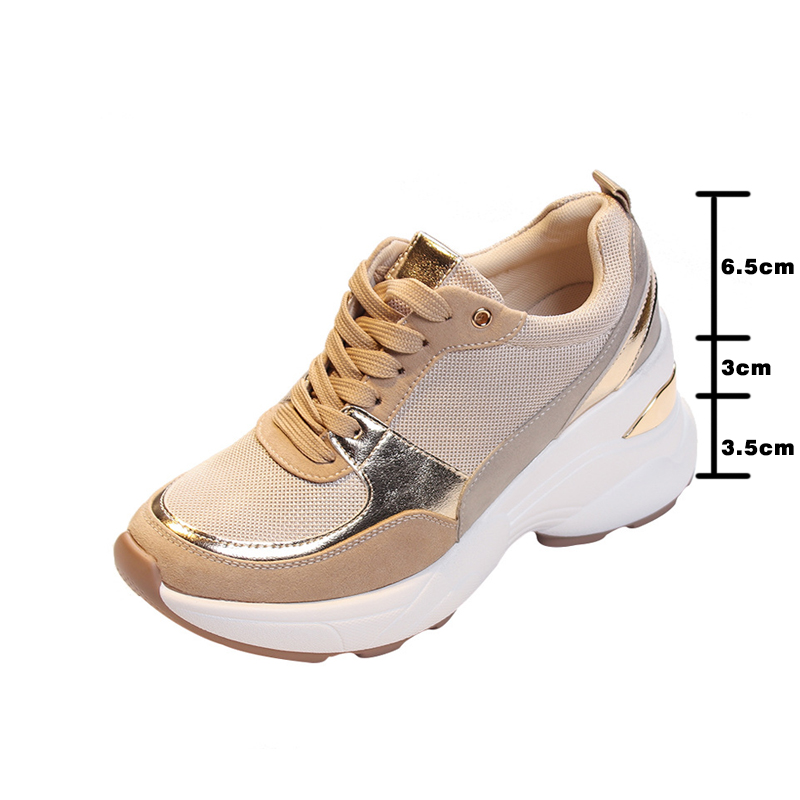 6.5 cm Super High Platform White Increased Heel Wedge Casual Shoes Lace Up Breathable Comfortable Walking Sneakers, Beige
6.5 cm Super High Platform White Increased Heel Wedge Casual Shoes Lace Up Breathable Comfortable Walking Sneakers, Beige