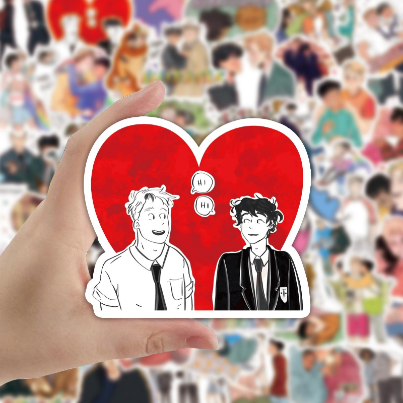 50pcs Heartstopper stickers graffiti Stickers for DIY Luggage Laptop Skateboard Motorcycle Bicycle Decals Wholesale