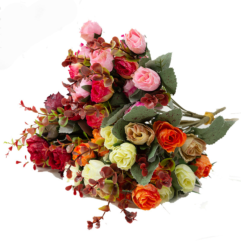 European Style 23 head Rose Silk Rose Flower Home Room Party Decoration Good Quality cheap price hot sell fast shipping