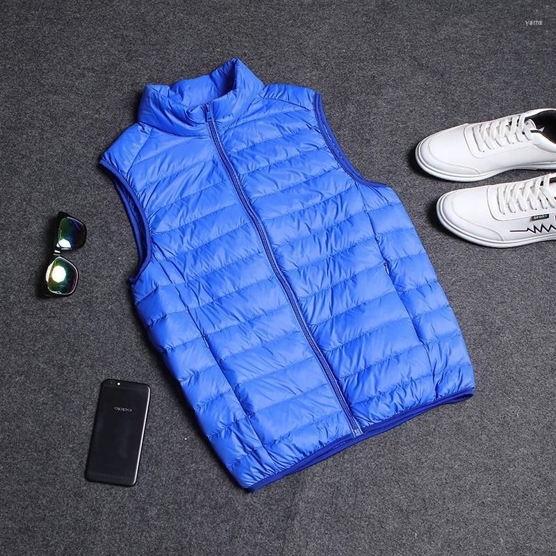 Fall Men's White Down Vest Super Light Sleeveless Jacket Fashion Standing Collars Large Size Loose Vests, Black
Fall Men's White Down Vest Super Light Sleeveless Jacket Fashion Standing Collars Large Size Loose Vests, Black