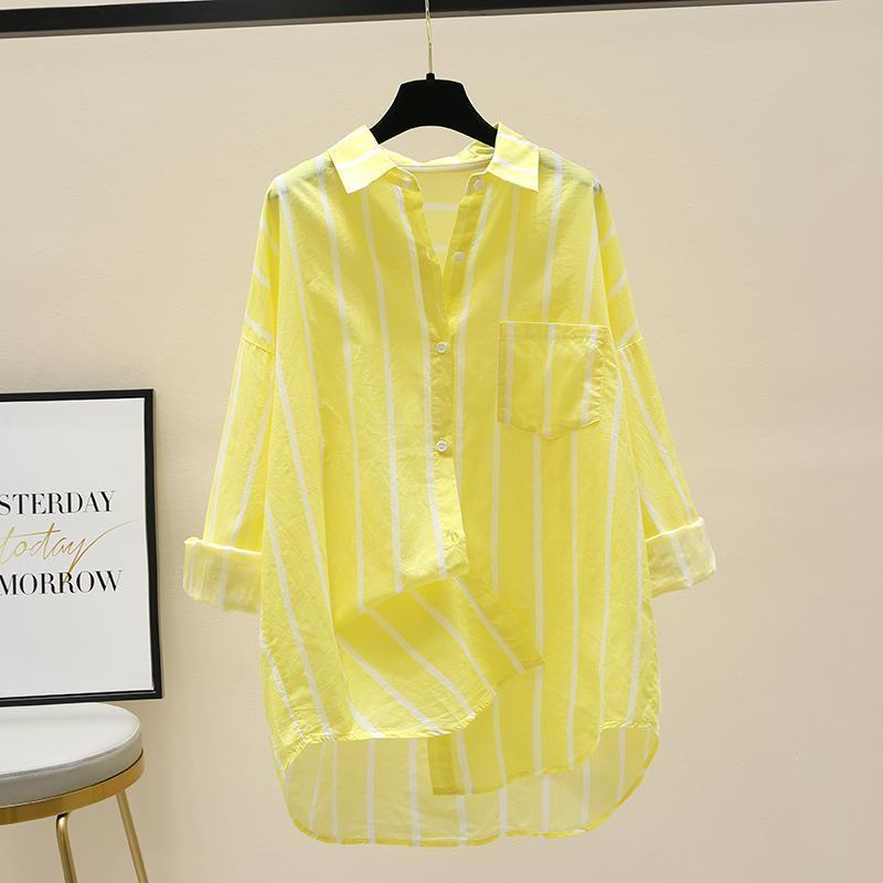 Women's Blouses & Shirts Striped Yellow Women Summer Design 2022 Turn-Down Collar Loose Casual All Match Female Outwear Coats TopsWomen's, Green
Women's Blouses & Shirts Striped Yellow Women Summer Design 2022 Turn-Down Collar Loose Casual All Match Female Outwear Coats TopsWomen's, Green