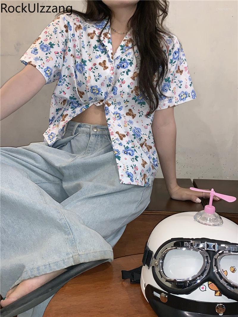Women's Blouses & Shirts Short Sleeve Vintage Flower Button Up Shirt Cute Fashion Blouse Korean Clothing Summer Blusas Women Ladies Top Teen, Blue
Women's Blouses & Shirts Short Sleeve Vintage Flower Button Up Shirt Cute Fashion Blouse Korean Clothing Summer Blusas Women Ladies Top Teen, Blue