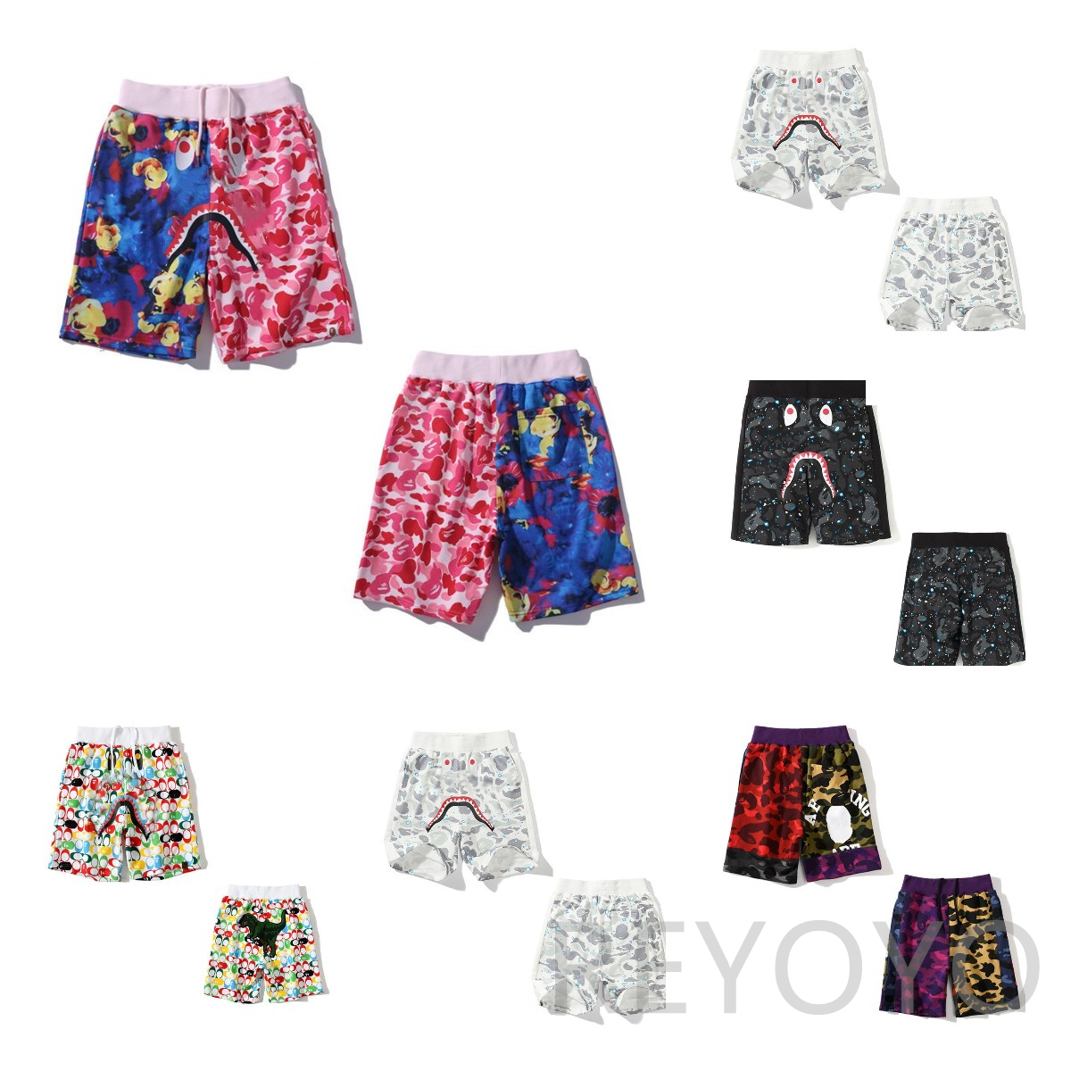 Men's Shorts High Quality Apes Japanese Shark ape head Luminous camo Star galaxy Spots Men and women couples with the same 100% Cotton shorts A03, 1pcs buttons
Men's Shorts High Quality Apes Japanese Shark ape head Luminous camo Star galaxy Spots Men and women couples with the same 100% Cotton shorts A03, 1pcs buttons