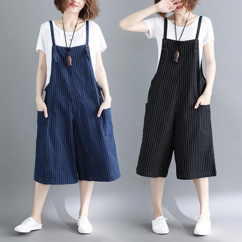 Women's Jumpsuits & Rompers Women's Onesies Korea Style Fashion Summer Autumn Stripe Jeans Jumpsuit Casual Pocket Denim Wide Legs 2022 K, Blue
Women's Jumpsuits & Rompers Women's Onesies Korea Style Fashion Summer Autumn Stripe Jeans Jumpsuit Casual Pocket Denim Wide Legs 2022 K, Blue