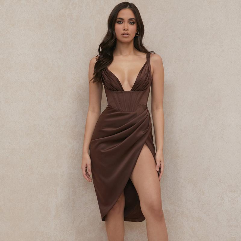 Casual Dresses High Quality Summer Bodycon Dress Women 2022 Arrivals House Of Cb Satin Sexy Draped Celebrity Evening Party Club, Coffee bone dress
Casual Dresses High Quality Summer Bodycon Dress Women 2022 Arrivals House Of Cb Satin Sexy Draped Celebrity Evening Party Club, Coffee bone dress
