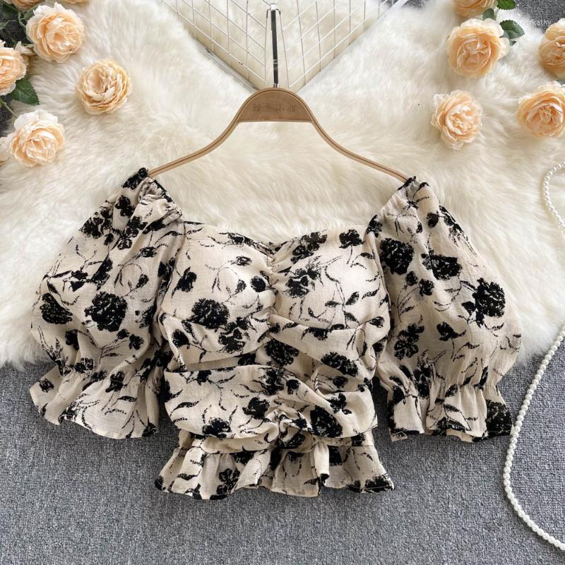 Women's Blouses & Shirts Sweet Summer Fashion Women Square Neck Retro Short Sleeve Shirt Print Casual Tops Mujer Blouse E911Women's Chee22, Khaki
Women's Blouses & Shirts Sweet Summer Fashion Women Square Neck Retro Short Sleeve Shirt Print Casual Tops Mujer Blouse E911Women's Chee22, Khaki