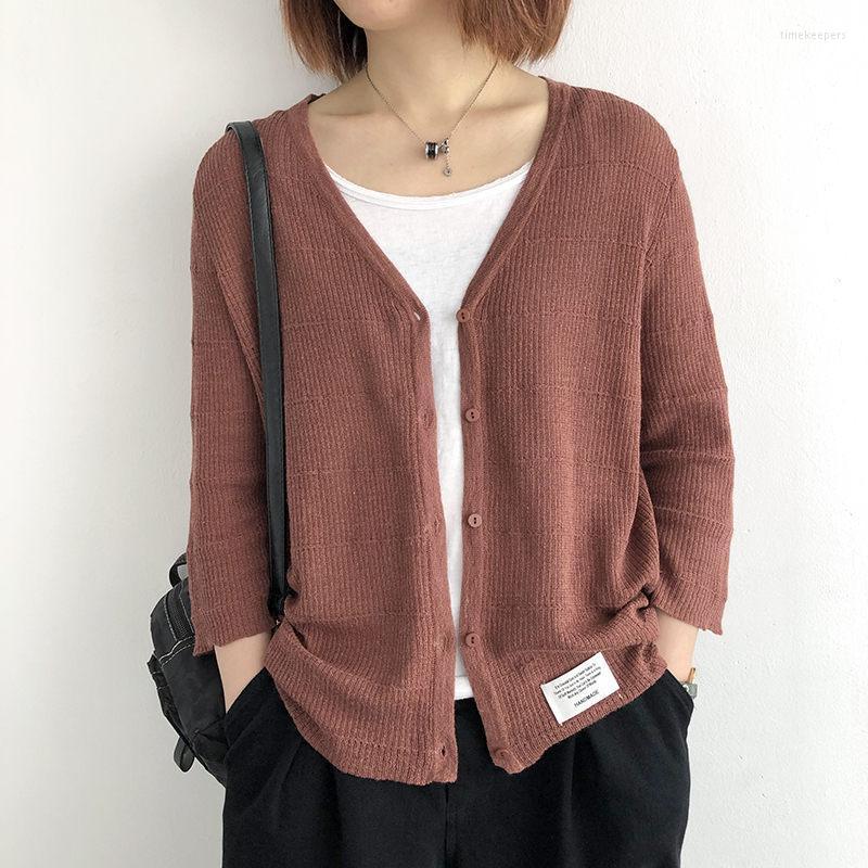 Women's Knits & Tees Summer Loose All-Match Solid Color Linen Knitted Sunscreen Cardigan Women's Air-Conditioned Shirt Three-Quarter Sle, Green
Women's Knits & Tees Summer Loose All-Match Solid Color Linen Knitted Sunscreen Cardigan Women's Air-Conditioned Shirt Three-Quarter Sle, Green