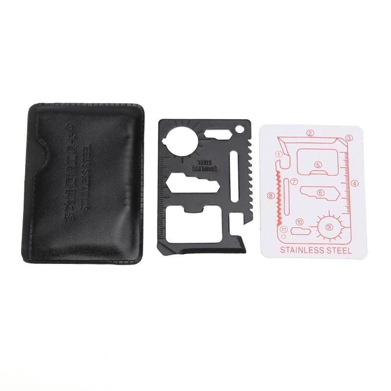11 In 1 Outdoor Multifunction Credit Card Knife Survival Camping Hunting Tactical Knife Utility Hand Tools Pocket Multitool with Leather Case
11 In 1 Outdoor Multifunction Credit Card Knife Survival Camping Hunting Tactical Knife Utility Hand Tools Pocket Multitool with Leather Case