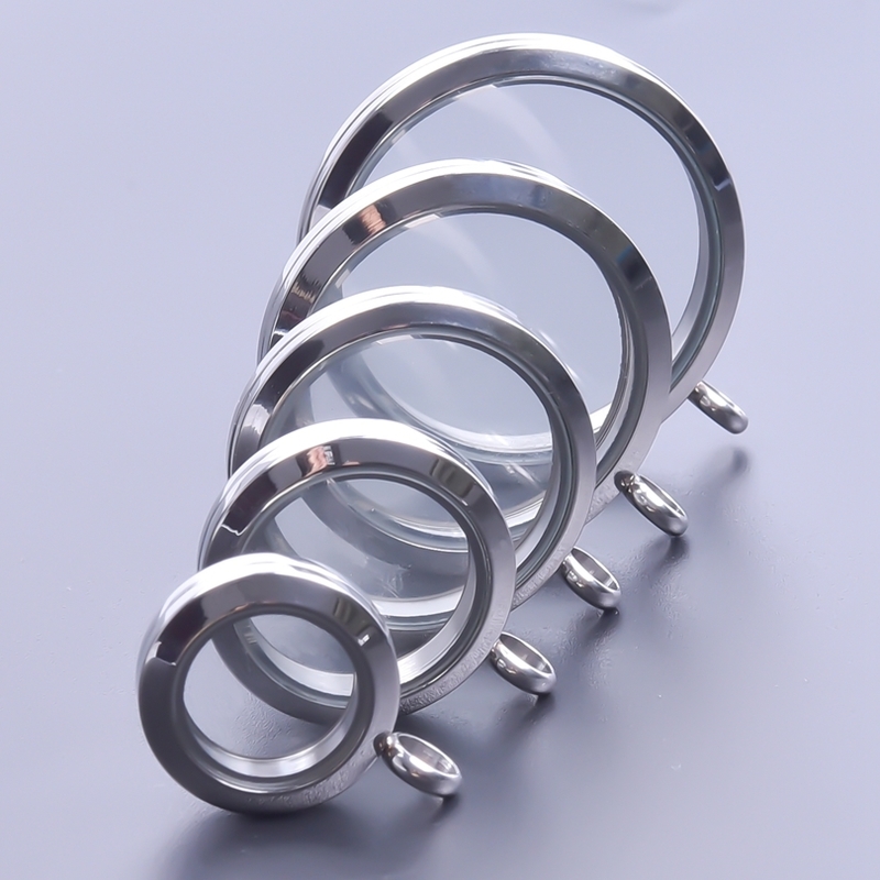 10Pcs Stainless Steel Round Po Memory Locket Pendant For Floating Twist Picture Necklaces Keychain Jewelry Making 220411