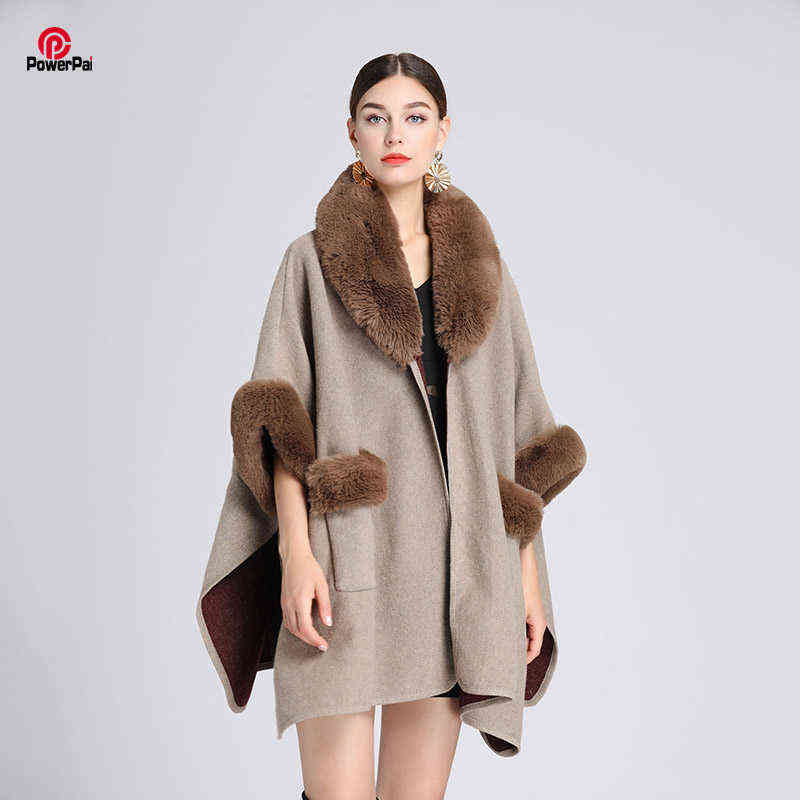Fashion V Lapel Pockets Faux Rex Rabbit Fur Coat Winter Women Wool Cape Long Bat Sleeve Wraps Scarf J220719, Black
Fashion V Lapel Pockets Faux Rex Rabbit Fur Coat Winter Women Wool Cape Long Bat Sleeve Wraps Scarf J220719, Black