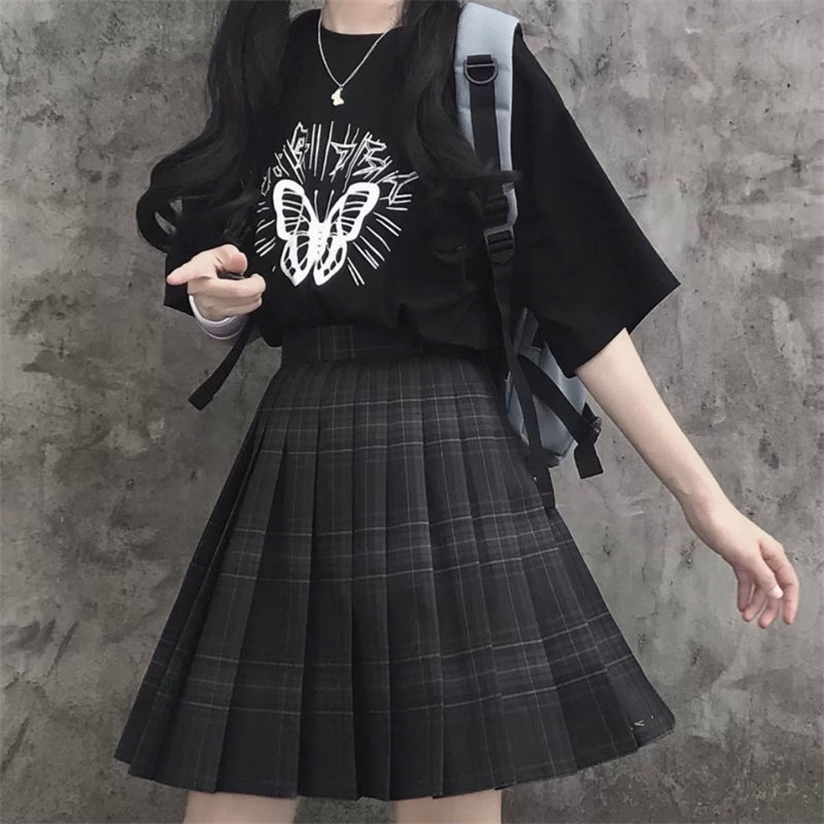 HOUZHOU Gothic Black Plaid Skirt Women Kawaii Harajuku High Waist Pleated Mini Skirts Japanese School Uniform Preppy Style JK 220322
HOUZHOU Gothic Black Plaid Skirt Women Kawaii Harajuku High Waist Pleated Mini Skirts Japanese School Uniform Preppy Style JK 220322