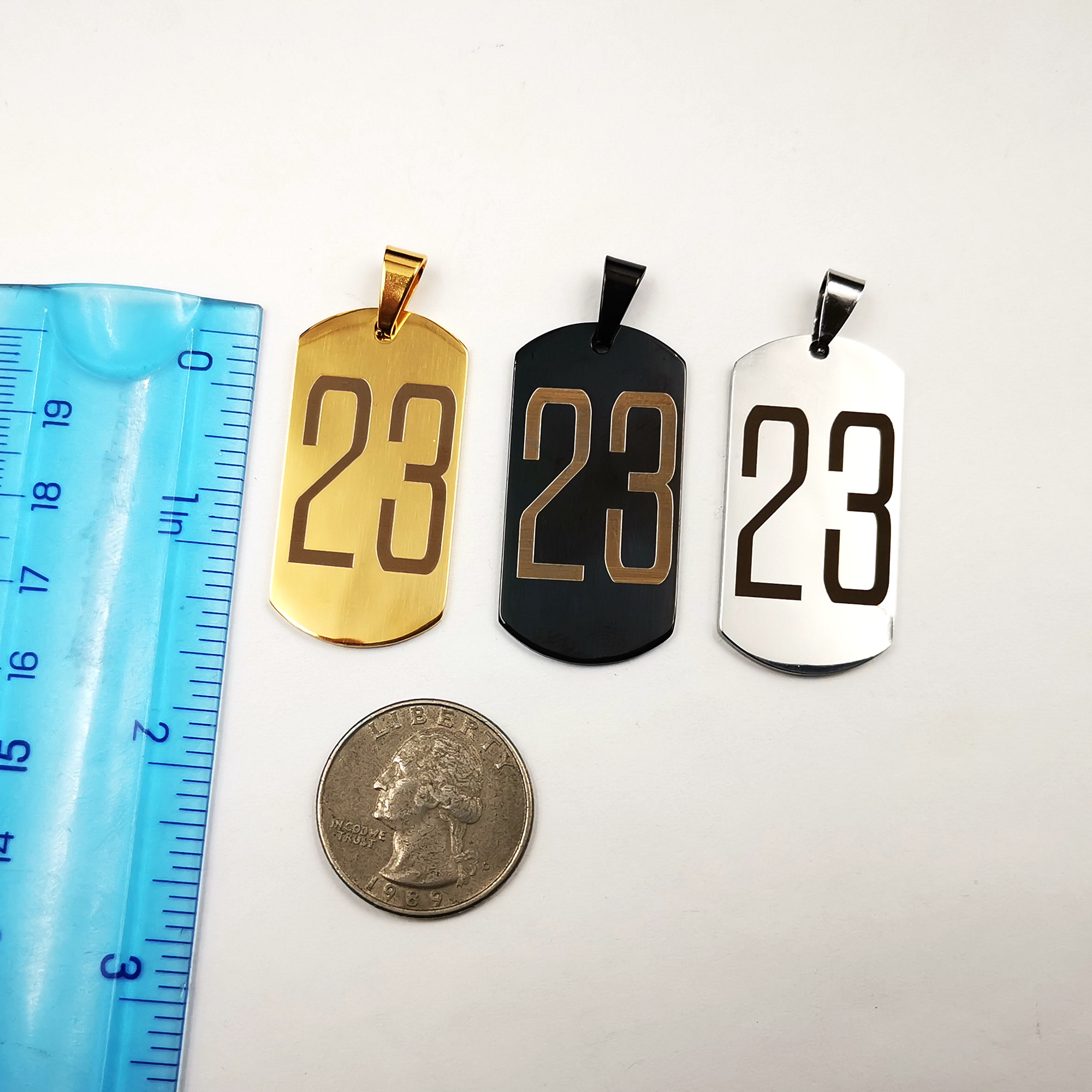 Personalized Sports Number Necklace Baseball Football Basketball Fan Teen - Lucky NumbeDog Tag Charm Gifts 24''