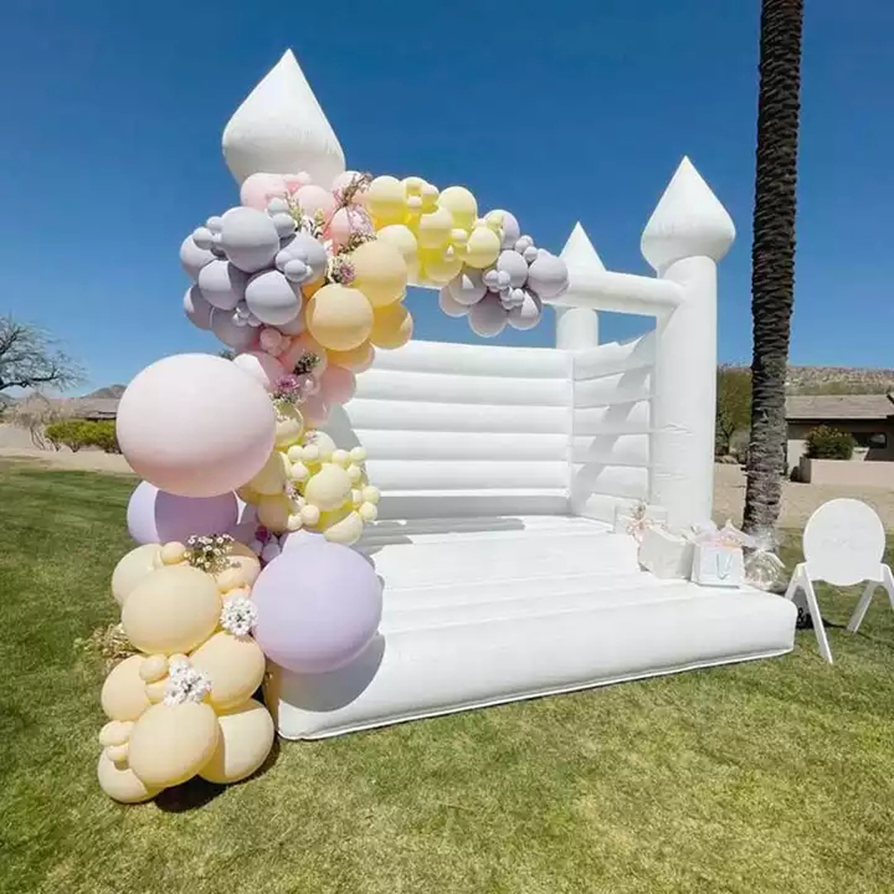 Inflatable White Bounce House wedding Bouncy Castle bouncing castles Newest tent for Outdoor Playing with adults and children