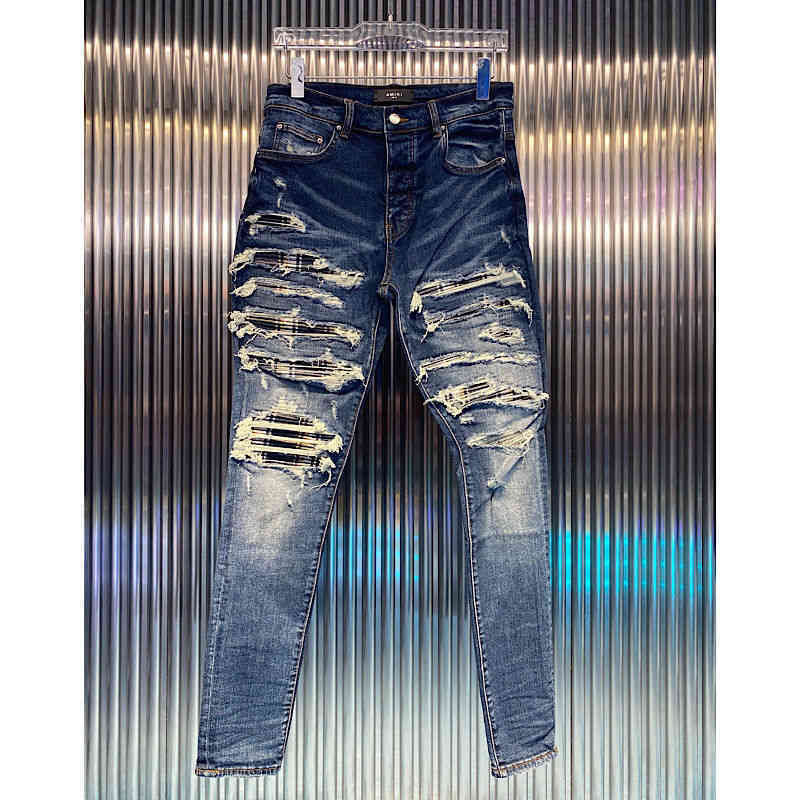 amirs men jeans amirs 2022 new high street washed Old Blue Multi tattered Plaid patch Slim Fit Jeans Men Hip Hop
amirs men jeans amirs 2022 new high street washed Old Blue Multi tattered Plaid patch Slim Fit Jeans Men Hip Hop