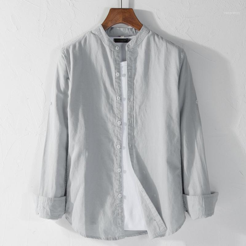 Brand Long Sleeve Cotton And Linen Shirt Men Fashion Khaki Spring Shirts Male Solid Casual Stand Collar Mens Camisa Men's, Blue
Brand Long Sleeve Cotton And Linen Shirt Men Fashion Khaki Spring Shirts Male Solid Casual Stand Collar Mens Camisa Men's, Blue