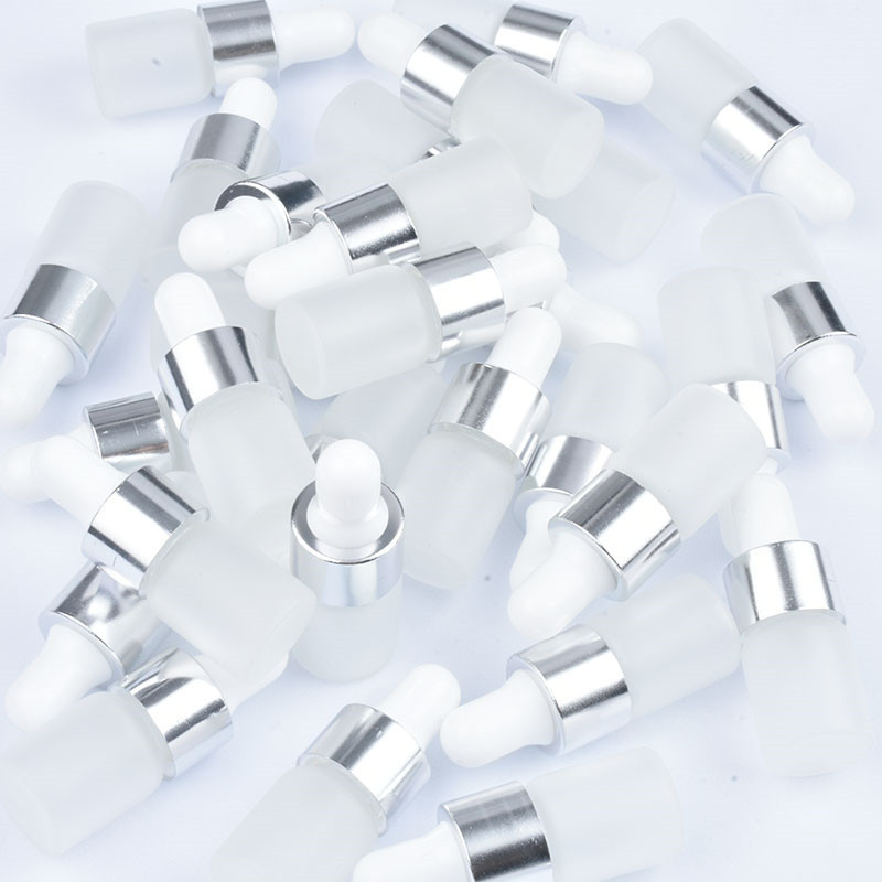 50pcs/lot 1ml 2ml 3ml 5ml Perfume Essential Oil Bottles Frosted Glass Dropper Bottle Jars Vials With Pipette For Cosmetic 220711