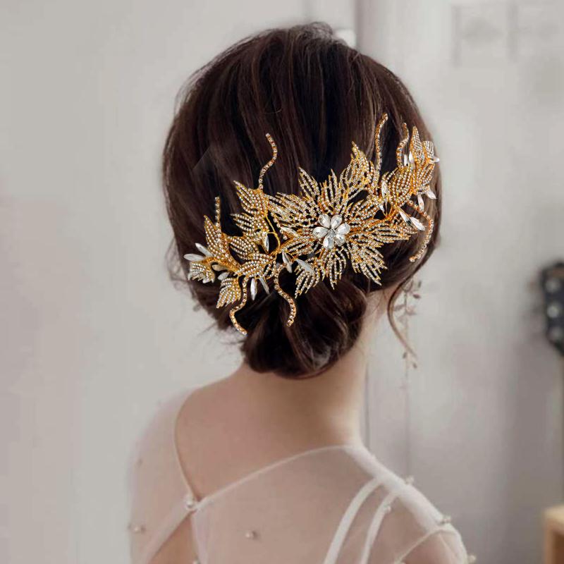 Headpieces Handmade Crystal Wedding For Bride Simulation Hollow Leaves Rhinestones Bridal Bling Party
Headpieces Handmade Crystal Wedding For Bride Simulation Hollow Leaves Rhinestones Bridal Bling Party