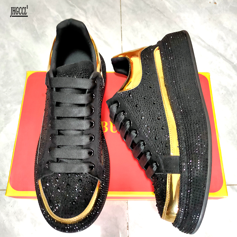Red rhinestone fashion shoes High-end flat lace-up platform sponge shoe gentlemen's board shoes 44 A97, Black
Red rhinestone fashion shoes High-end flat lace-up platform sponge shoe gentlemen's board shoes 44 A97, Black