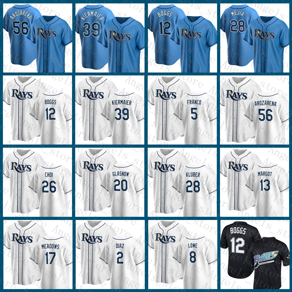 2022 New Tampa Bay Baseball Jersey Rays Kevin Kiermaier Wander Franco Wade Boggs Randy Arozarena Tyler Glasnow Corey Kluber Ji-Man Choi Francisco Mejia Manuel Margot, Custom(guangmang-fugu
2022 New Tampa Bay Baseball Jersey Rays Kevin Kiermaier Wander Franco Wade Boggs Randy Arozarena Tyler Glasnow Corey Kluber Ji-Man Choi Francisco Mejia Manuel Margot, Custom(guangmang-fugu
