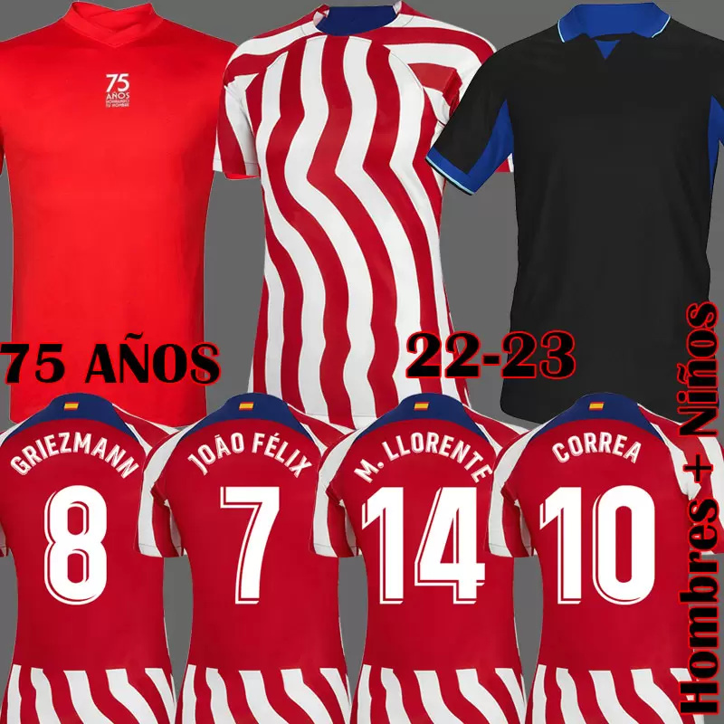 22 23 ATLETICO Soccer Jerseys 75th anniversary MADRIDs 75 Anos JOAO FELIXCARRASCO CORREA KOKE camiseta de futbol HERRERA LLORENTE A MAD, League 75 anos
22 23 ATLETICO Soccer Jerseys 75th anniversary MADRIDs 75 Anos JOAO FELIXCARRASCO CORREA KOKE camiseta de futbol HERRERA LLORENTE A MAD, League 75 anos