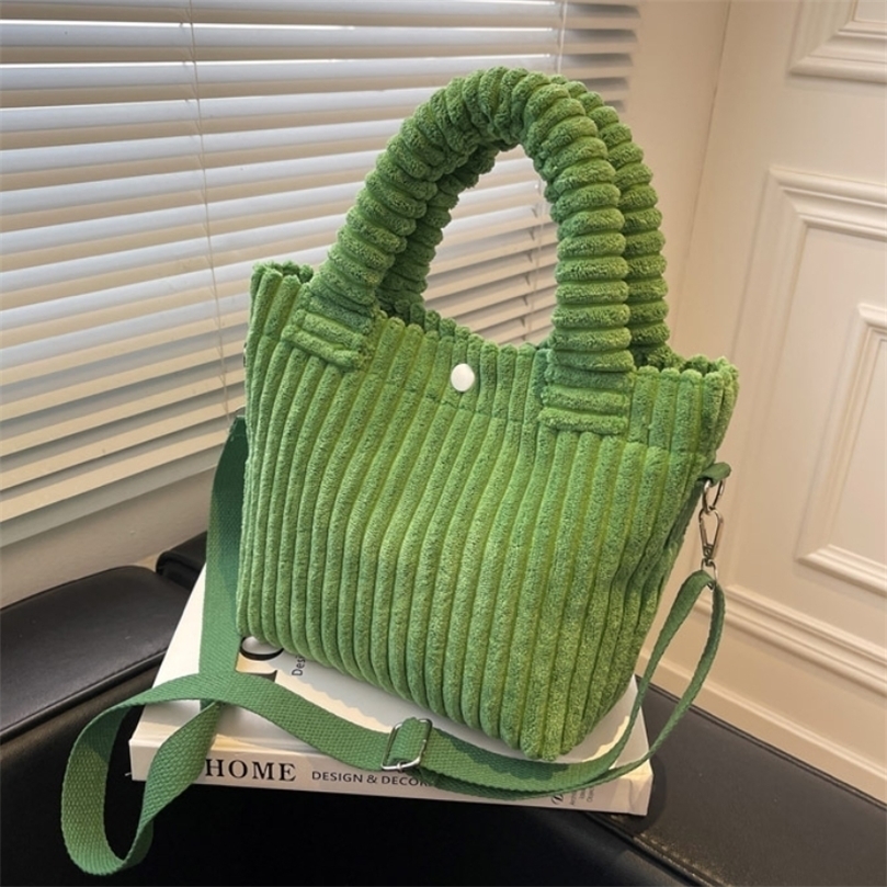 Fashion Corduroy Womens Bag Trend Handbags Niche Versatile Bucket Shoulder Bags Female Nylon Button Crossbody Bags 220815, Green
Fashion Corduroy Womens Bag Trend Handbags Niche Versatile Bucket Shoulder Bags Female Nylon Button Crossbody Bags 220815, Green
