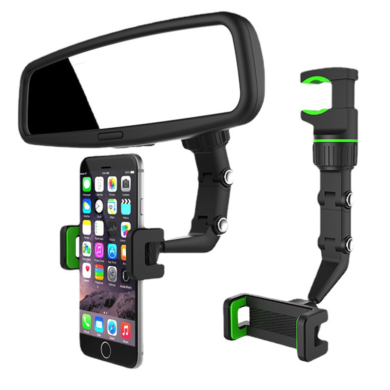 Universal mount phone holder multifunctional rotate 360 degrees car rearview mirror suspension holders for smartphone gps bracket