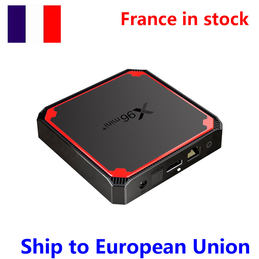 Ship from france to european Android 9.0 TV BOX X96 mini plus Amlogic S905W4 Quad core 1GB 8GB 2GB 16GB Support Dual WIFI