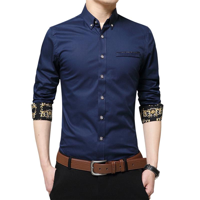 Men's Casual Shirts Fashion Button Down Floral Men's Formal Dress Shirt Long Sleeve Men Brand Business Work Cotton Slim Fit ShirtMen's, -jc1311-khaki
Men's Casual Shirts Fashion Button Down Floral Men's Formal Dress Shirt Long Sleeve Men Brand Business Work Cotton Slim Fit ShirtMen's, -jc1311-khaki