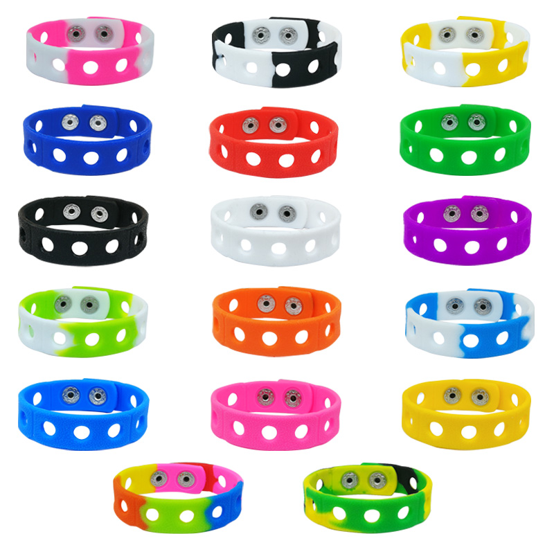 17 colors 18cm soft silicone wristlets bracelets wristbands fit with croc charms shoe accessories
17 colors 18cm soft silicone wristlets bracelets wristbands fit with croc charms shoe accessories