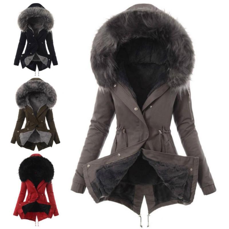 Women's Jackets Autumn Winter Parkas Women Long Jacket Coat Female Fashion Down With Faux Fur Collar Hooded Warm Slim ParkasWomen's, Grey
Women's Jackets Autumn Winter Parkas Women Long Jacket Coat Female Fashion Down With Faux Fur Collar Hooded Warm Slim ParkasWomen's, Grey