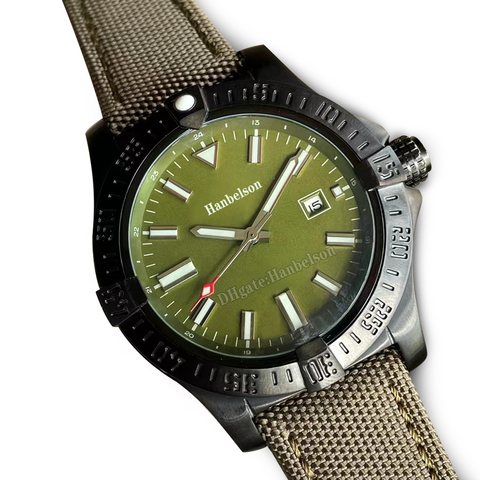 Men Casual Watches 2813 Automatic 46mm Turnable bezel Green dial mens Wristwatch Black case screw crown Braided strap Wrist Watch, 6.green leather strap
Men Casual Watches 2813 Automatic 46mm Turnable bezel Green dial mens Wristwatch Black case screw crown Braided strap Wrist Watch, 6.green leather strap