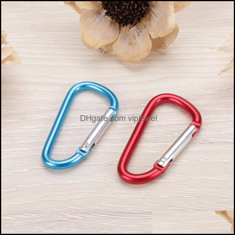 Key Rings Jewelry Aluminum Carabiner D Ring Spring Snap Hook For Good Quality Outdoor Caribeaners Cam Keychain Accessory Dh7Vh