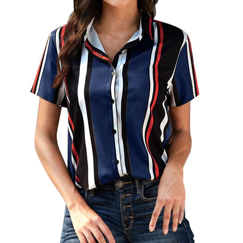 Women' Blouses & Shirts Striped Print For Women Et Chemises Casual V-neck Short Sleeve Button Up Shirt Cardigan Summer Tops Blouse WomenWom
Women' Blouses & Shirts Striped Print For Women Et Chemises Casual V-neck Short Sleeve Button Up Shirt Cardigan Summer Tops Blouse WomenWom