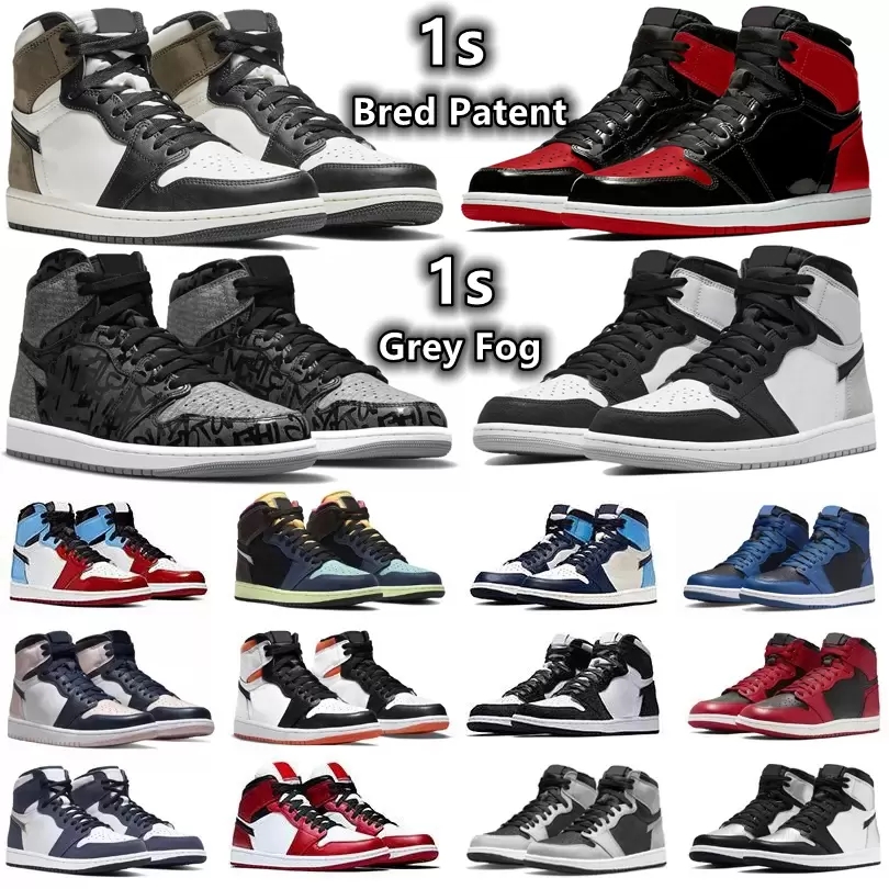 1 1s mens Basketball Shoes Sneakers Grey Fog Yellow Toe Rebellionaire Bred Patent Dark Mocha Marina Blue Bubble Gum Obsidian Shadow men women trainers Sports Sneaker, With original box
1 1s mens Basketball Shoes Sneakers Grey Fog Yellow Toe Rebellionaire Bred Patent Dark Mocha Marina Blue Bubble Gum Obsidian Shadow men women trainers Sports Sneaker, With original box