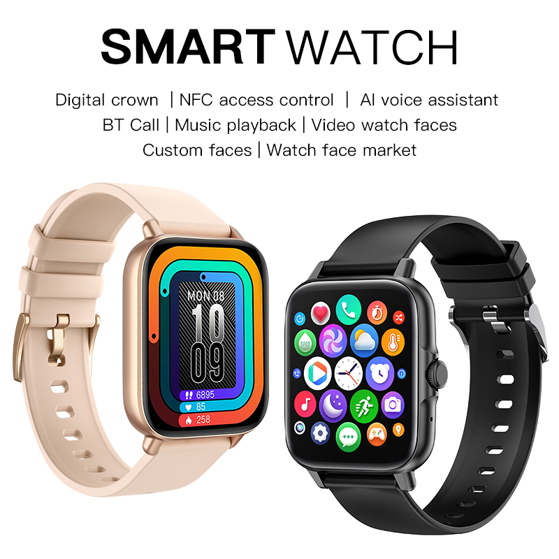 Smart Watch CT3 Bluetooth appel SmartWatch Android Hommes Femmes Sports Fitness Tracker 1.7inch 320 * 385pixel RAM512 ROM512 240MAH IP67 Modes pe