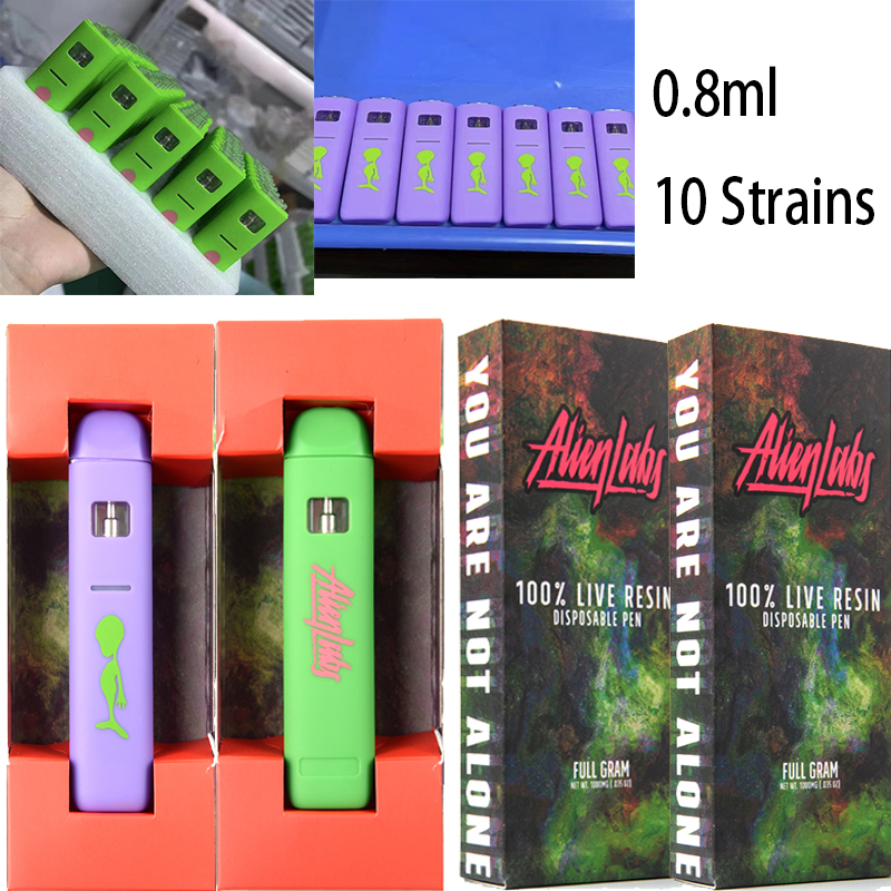 Alien Labs Live Resin Preheat Disposable Vapes Pen 10 Strains Electronic Cigarette Vape Device 350mAh Battery 0.8ML Alienlabs With Packaging Box
Alien Labs Live Resin Preheat Disposable Vapes Pen 10 Strains Electronic Cigarette Vape Device 350mAh Battery 0.8ML Alienlabs With Packaging Box