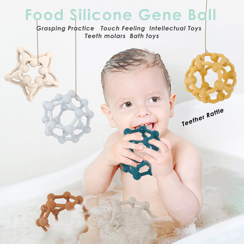 Baby Toy Training Grip Food Grade Safety Silicone Material A Free Teether Childrens Eonal Gene Ball Labyrinth 220815