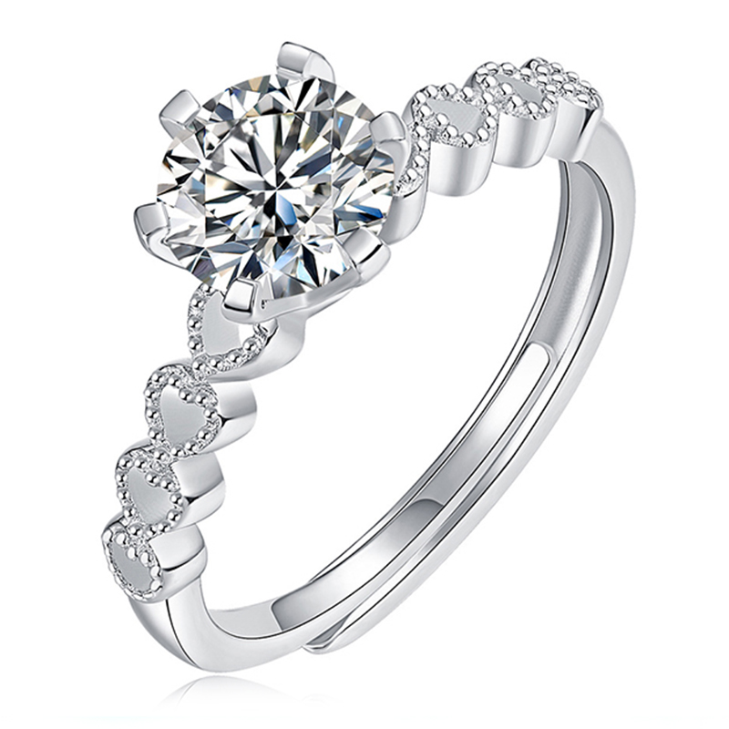 Sparkling 1 ct Real Moissanite Wedding Rings For Women 18K White Gold Color 100% 925 Sterling Silver Fine Jewelry Gift
Sparkling 1 ct Real Moissanite Wedding Rings For Women 18K White Gold Color 100% 925 Sterling Silver Fine Jewelry Gift